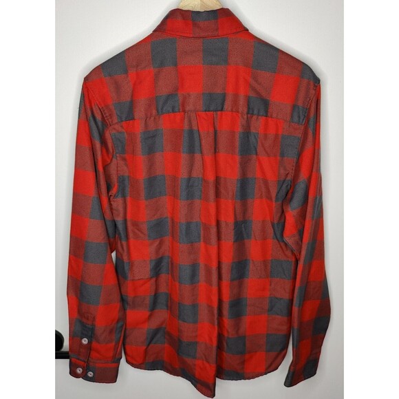 Dixxon Fifty Fifty Flannel Red Buffalo Plaid Button Down Shirt Mens Size Medium - Picture 3 of 6